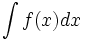 \int f(x)dx
